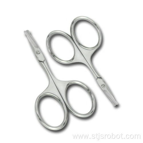 Makeup Tools Stainless Steel Black Round Nose Hair Scissors